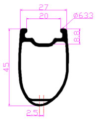 45mm Deep Asymmetrical rim