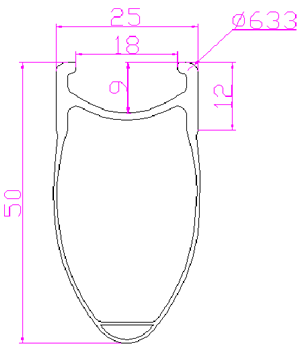 50 mm tiefe Carbonfelge